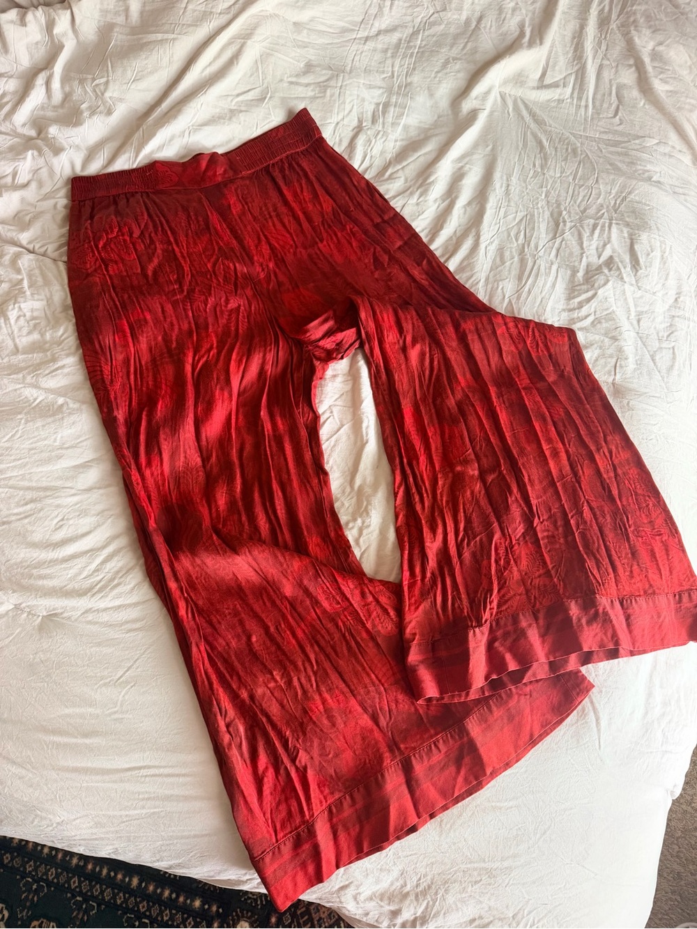 Farm Rio printed wide leg pants - size large - Picture 2 of 10